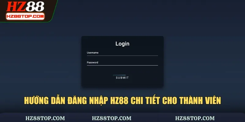 Hướng dẫn đăng nhập HZ88 chi tiết cho thành viên